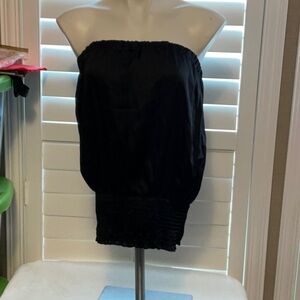 Elegant Black Strapless Blouse